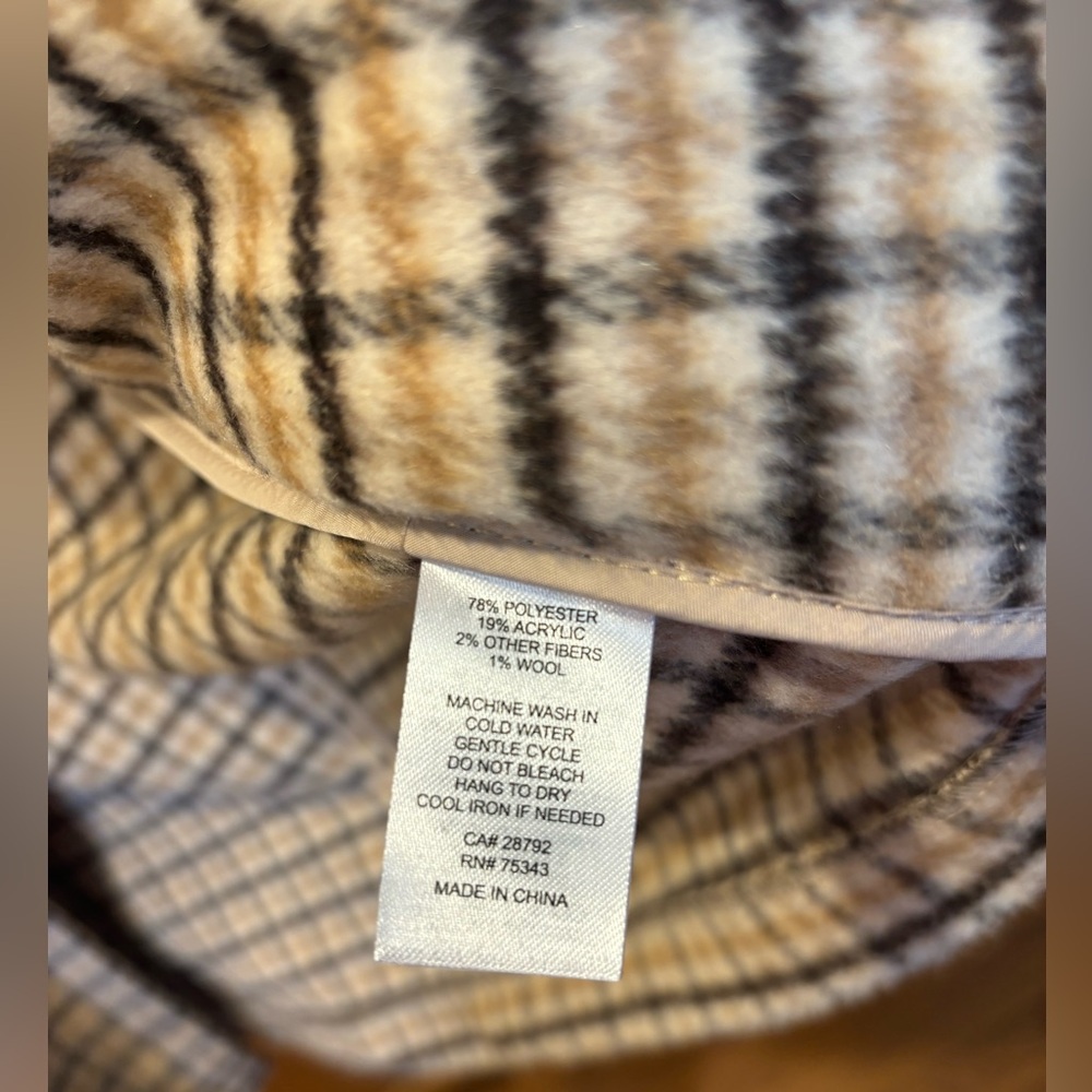 Joie Tattersall Plaid Jacket Women’s Small Black Brown Shacket Pockets Soft Wool - Picture 7 of 8
